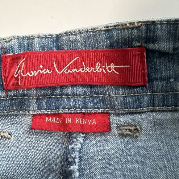 Womens Gloria Vanderbilt Capri Denim Jeans Light Wash Size 6 Meas 26x20 Slits - Picture 8 of 14